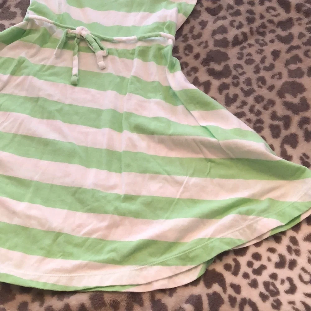Old Navy Green Striped Skater Swing Dress Size Small 6 7